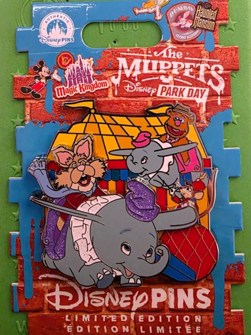 2026 Disney World Muppets Day Magic Kingdom Bean Bunny Fozzie Bear Dumbo LE Pin
